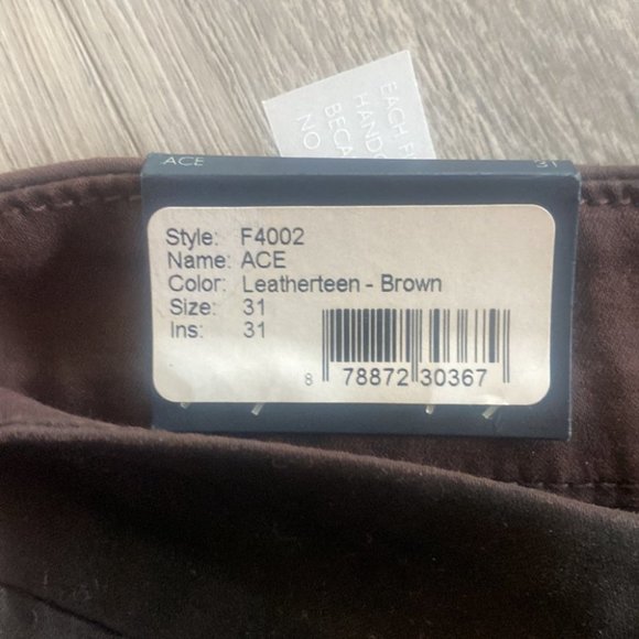 Fidelity leatherteen Coated brown NWT tag  pants size 31 - Picture 5 of 14